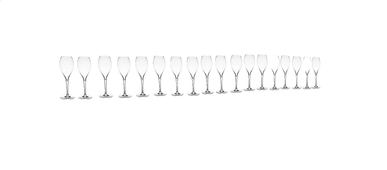 18 Bicchieri da champagne in cristallo di Baccarat 8