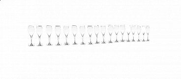 18 Crystal champagne glasses by Baccarat