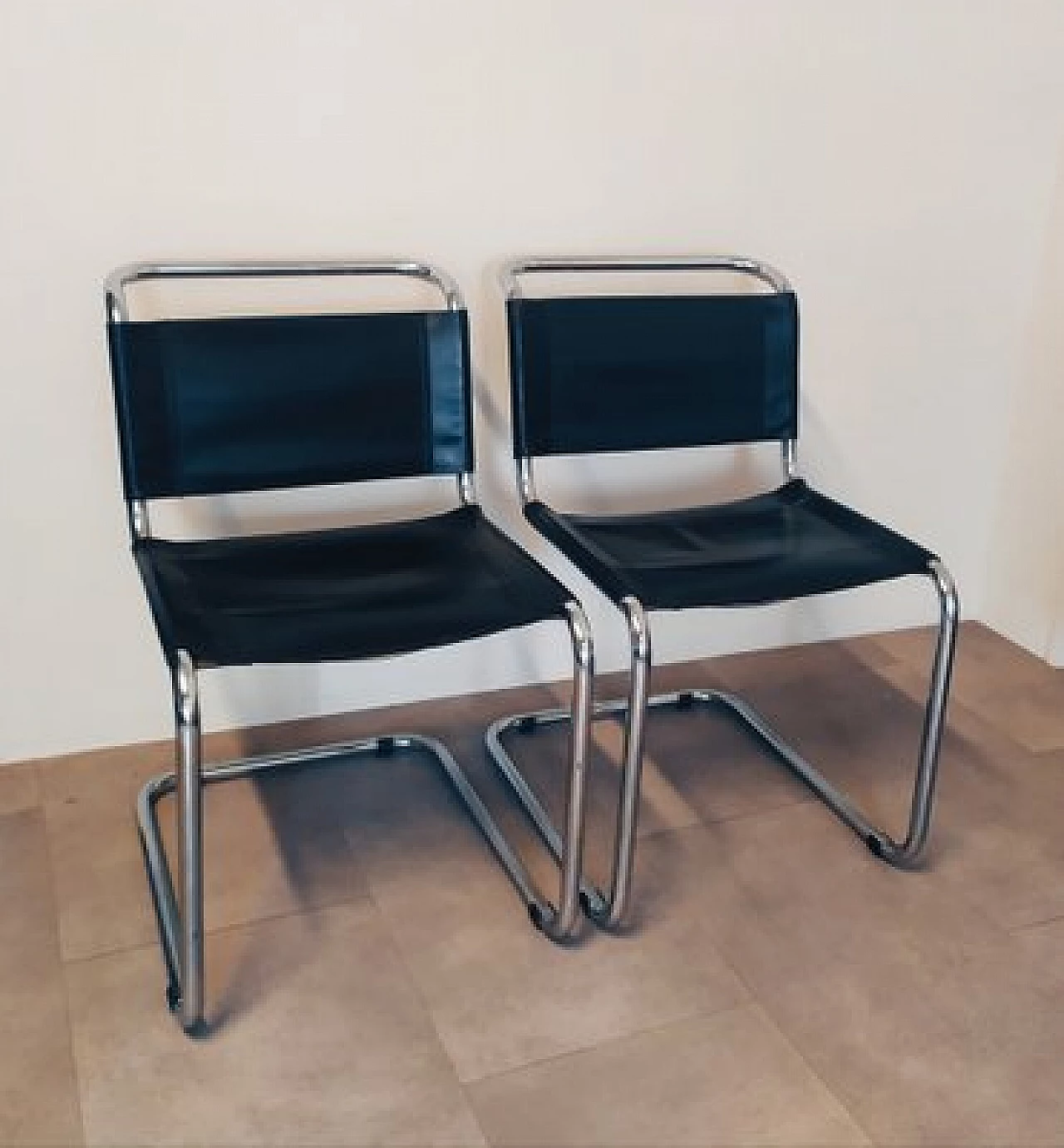 Pair of Bauhaus chairs by Marcel Breuer for Gavina, 1966 1