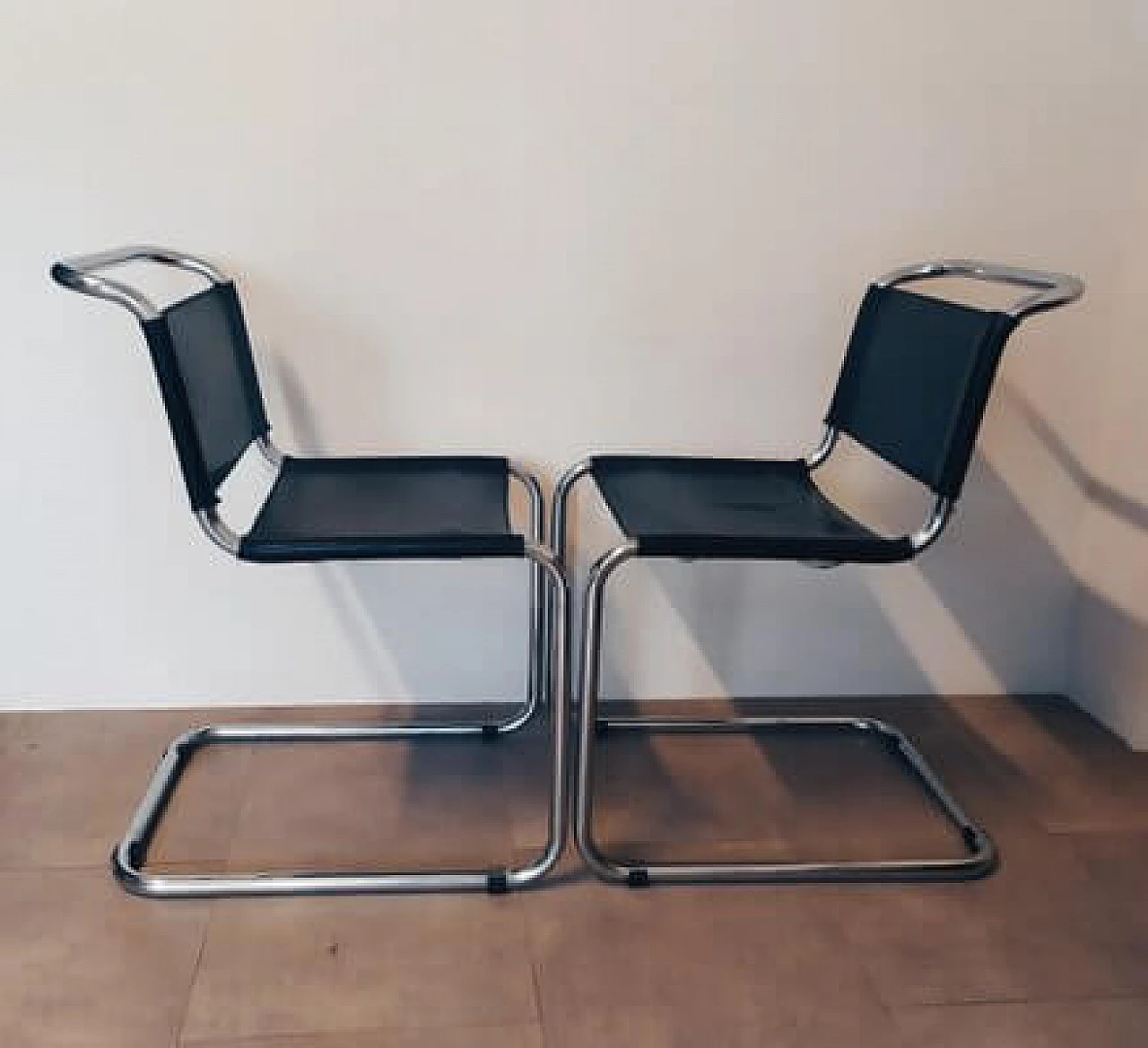 Pair of Bauhaus chairs by Marcel Breuer for Gavina, 1966 2