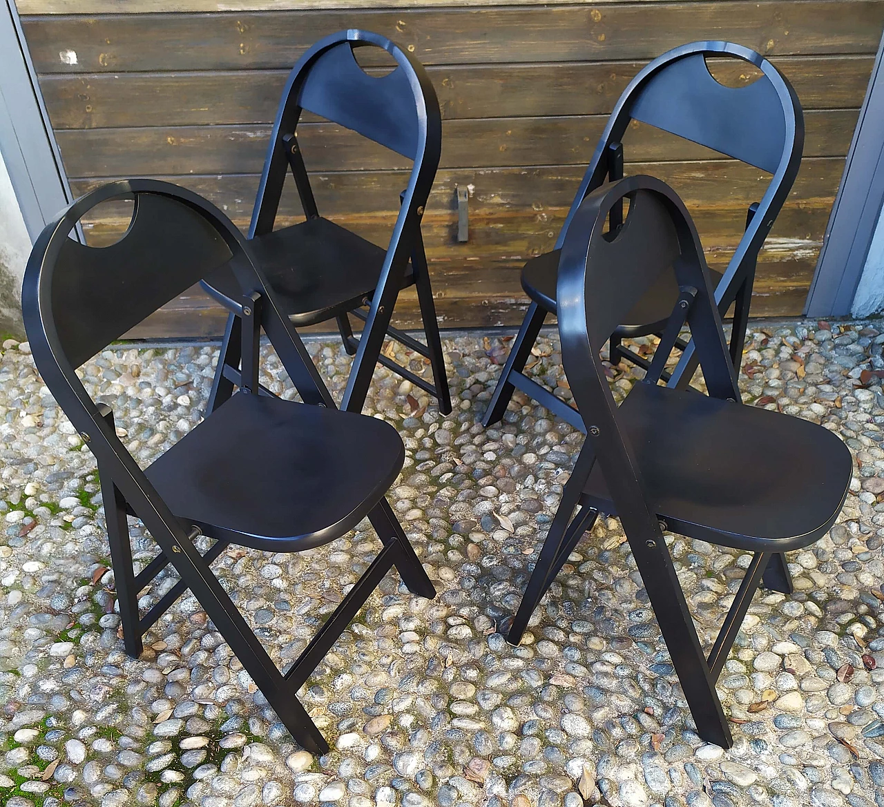 4 Tric chairs by Achille Castiglioni for BBB Bonacina, 1960s 8