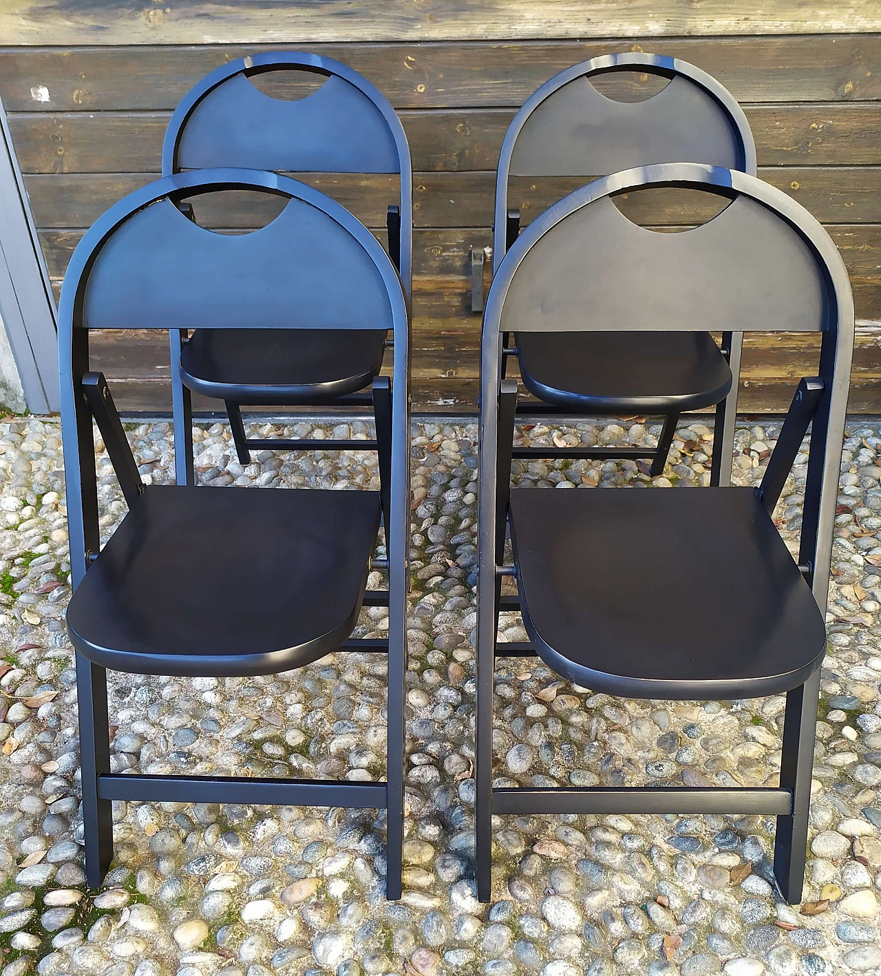 4 Tric chairs by Achille Castiglioni for BBB Bonacina, 1960s 9