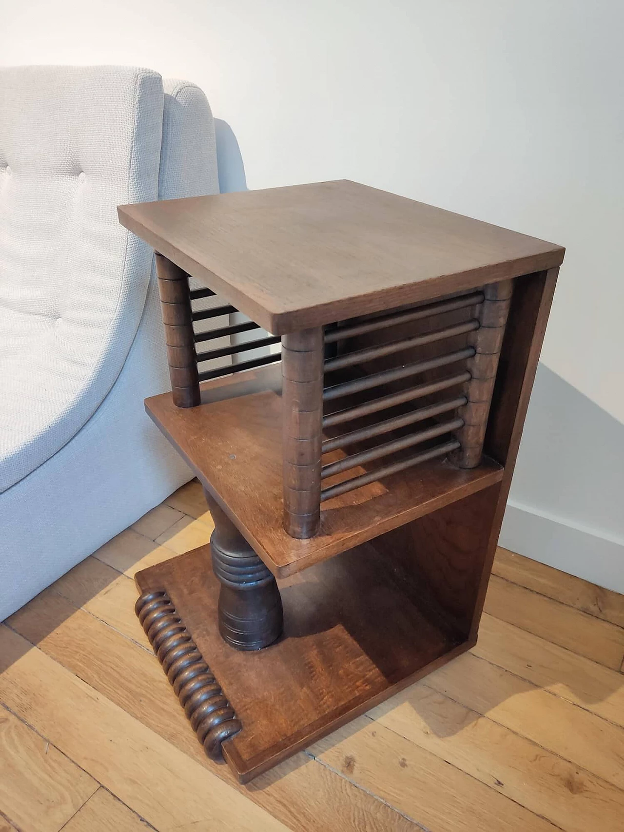 Regionalist wooden coffee table attributed to Charles Dudouyt, 1930s 13