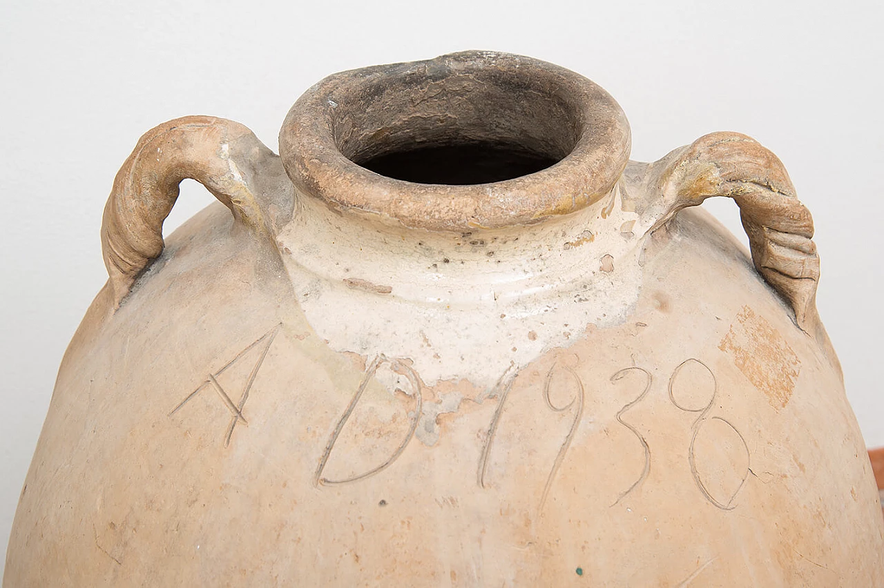 Terracotta amphora with twist handles, 1930s 2