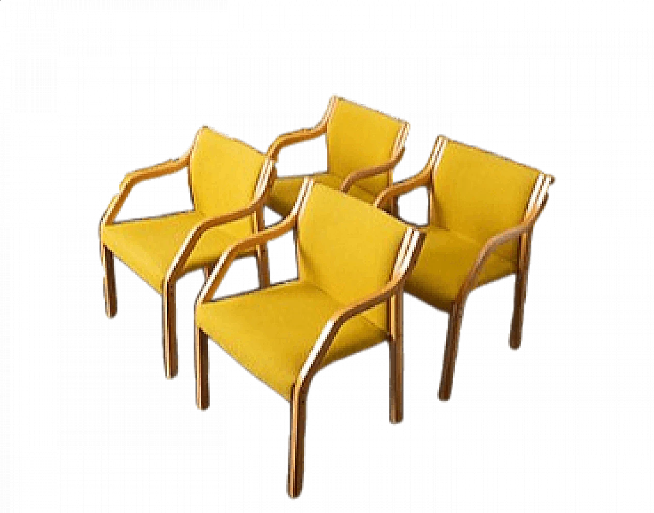 4 Beech chairs by Westnofa, 1960s 11