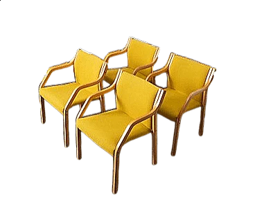 4 Beech chairs by Westnofa, 1960s