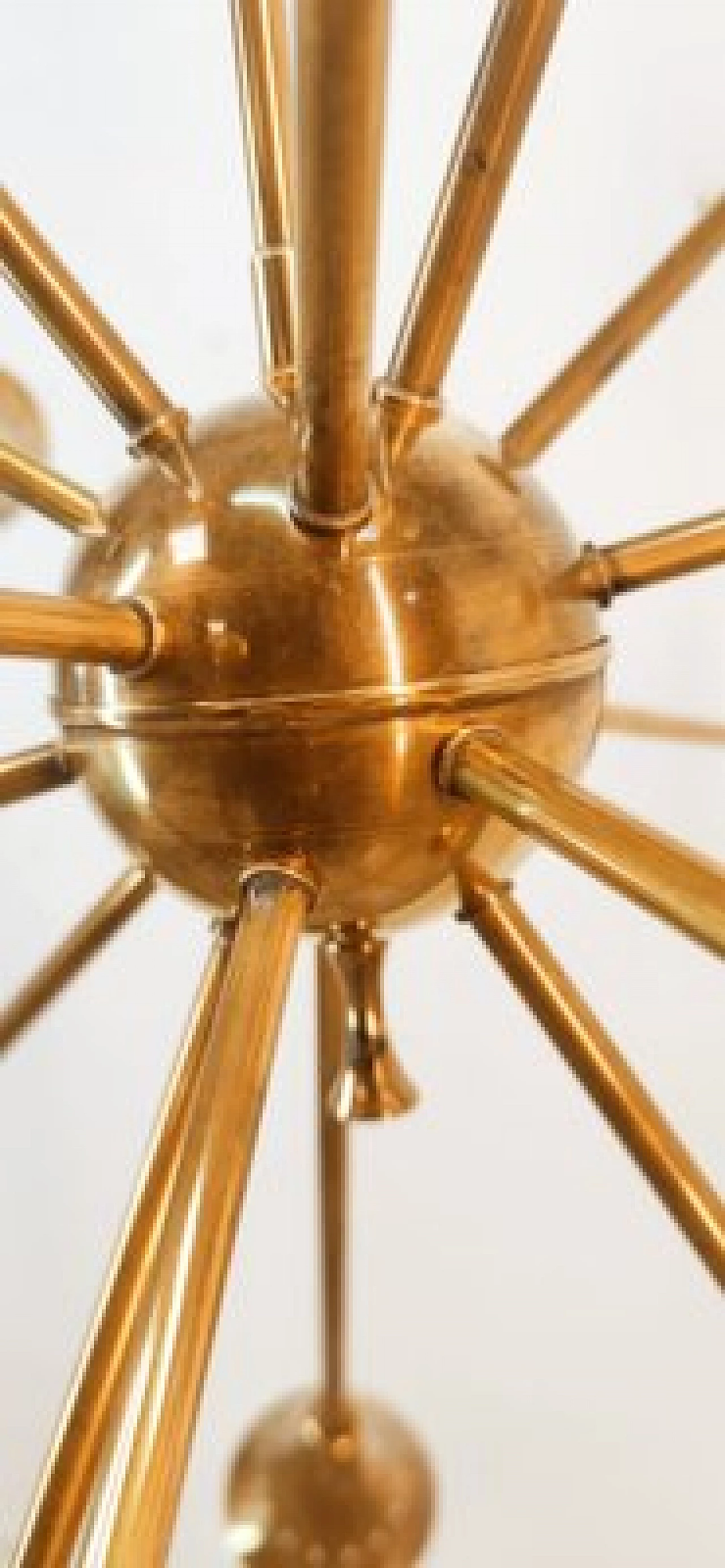 Lampadario Sputnik a diciotto luci in ottone, anni '50 21