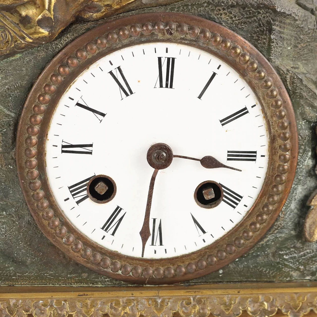 French gilded and burnished bronze clock, second half of the 19th century 9