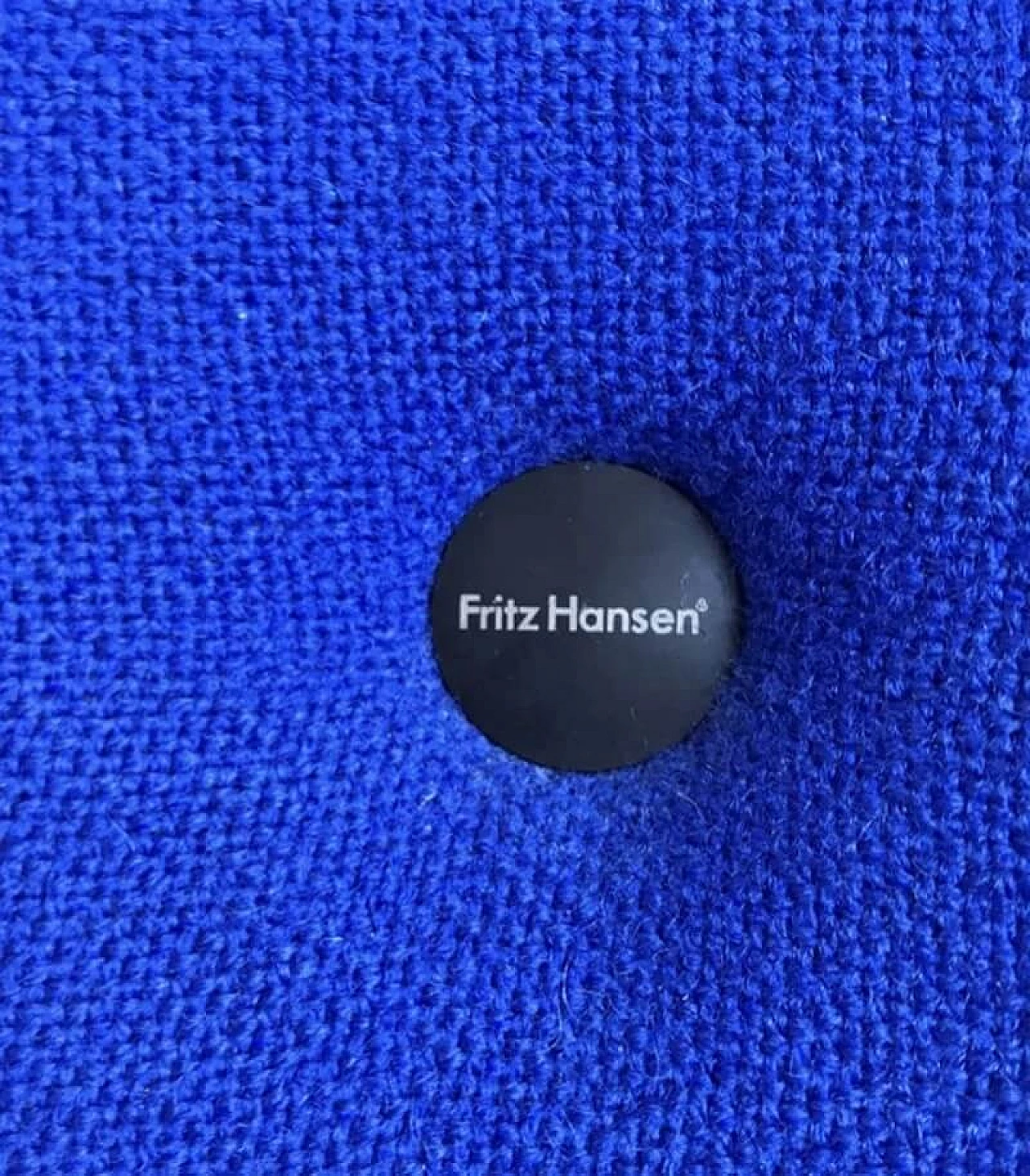 4 Spin 125M chairs in blue fabric by Burkhard Vogtherr for Fritz Hansen 4