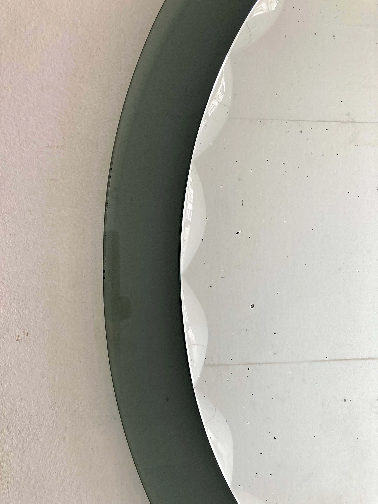 Oval wall mirror by Lupi Cristal Luxor, 1960s 3