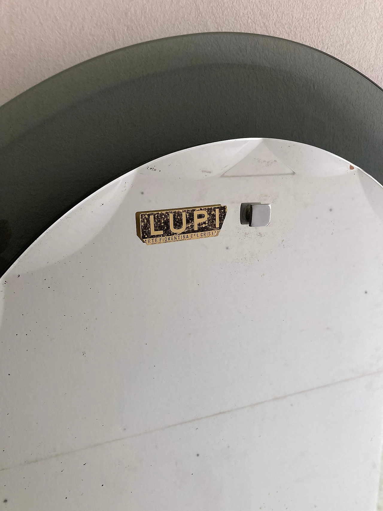 Specchio da parete ovale di Lupi Cristal Luxor, anni '60 5