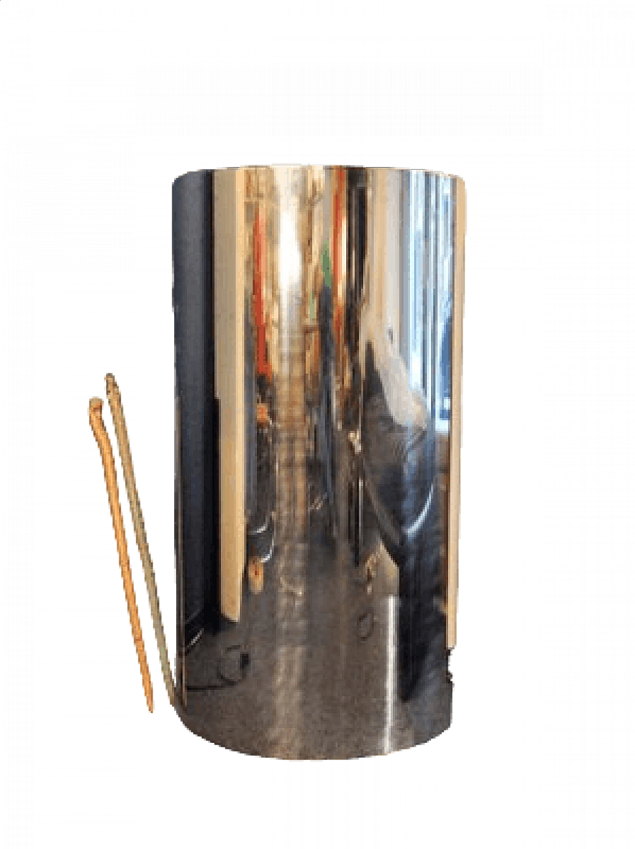 Tavolino cilindrico cromato di Antonia Astori de Ponti per Driade, anni '70 8