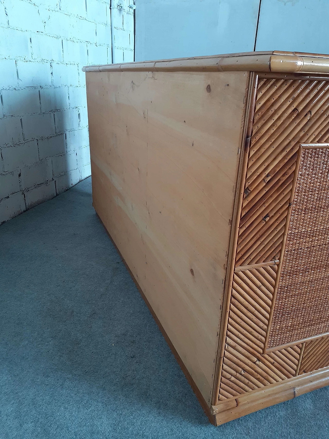 Bamboo sideboard in the style of Vivai del Sud, 1960s 12