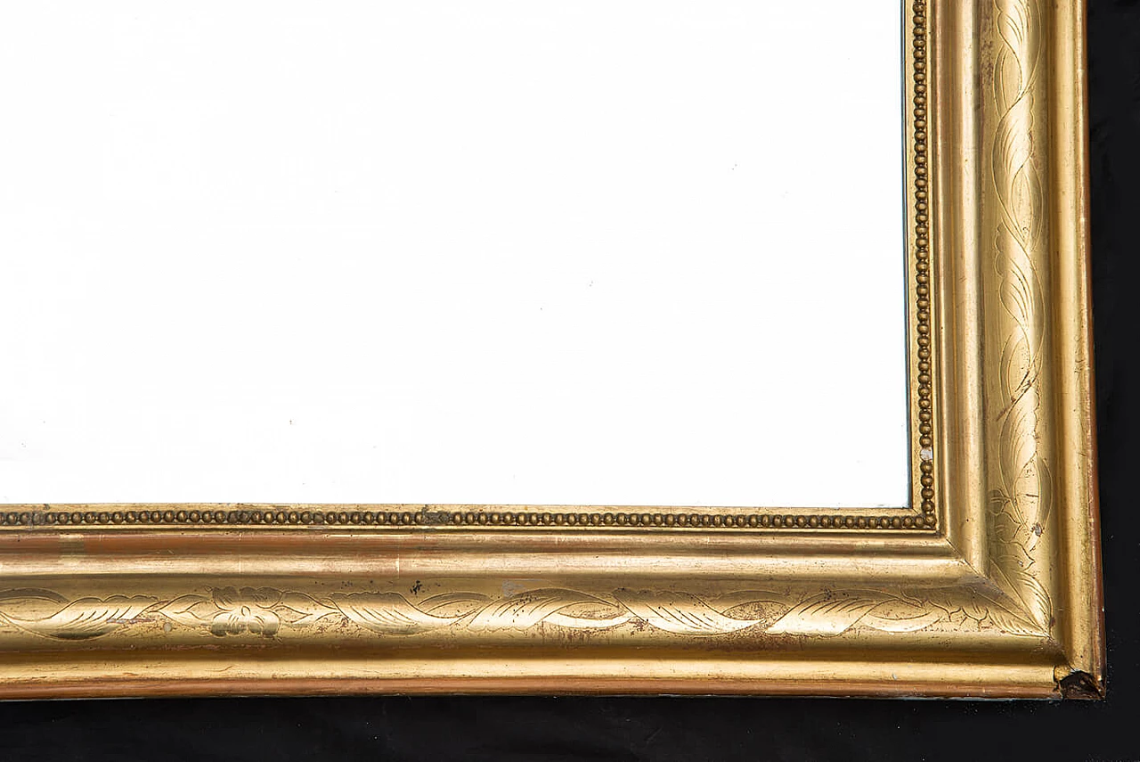 Caminiera Napoleone III in legno dorato, seconda metà '800 2