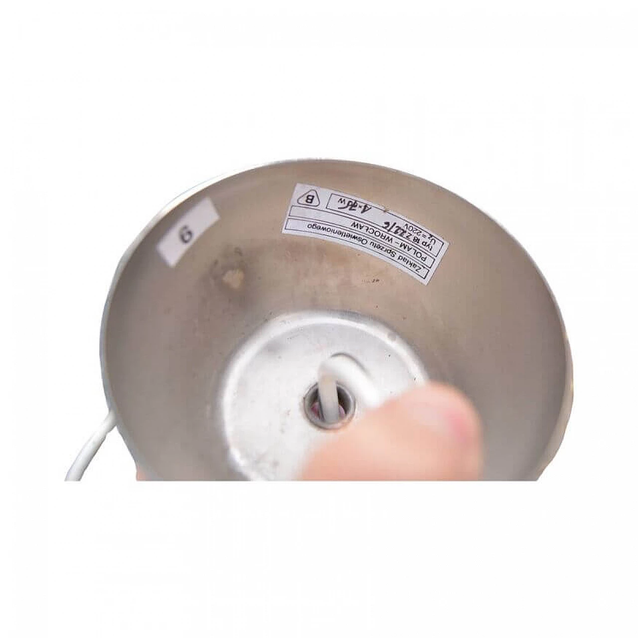 Polam Wrocław glass pendant lamp, 1970s 1