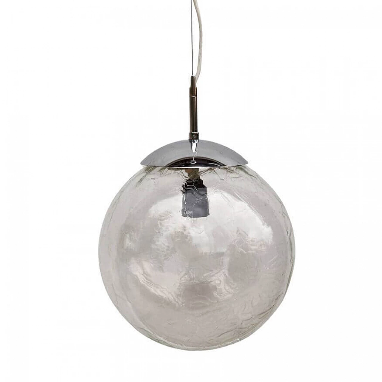 Polam Wrocław glass pendant lamp, 1970s 3
