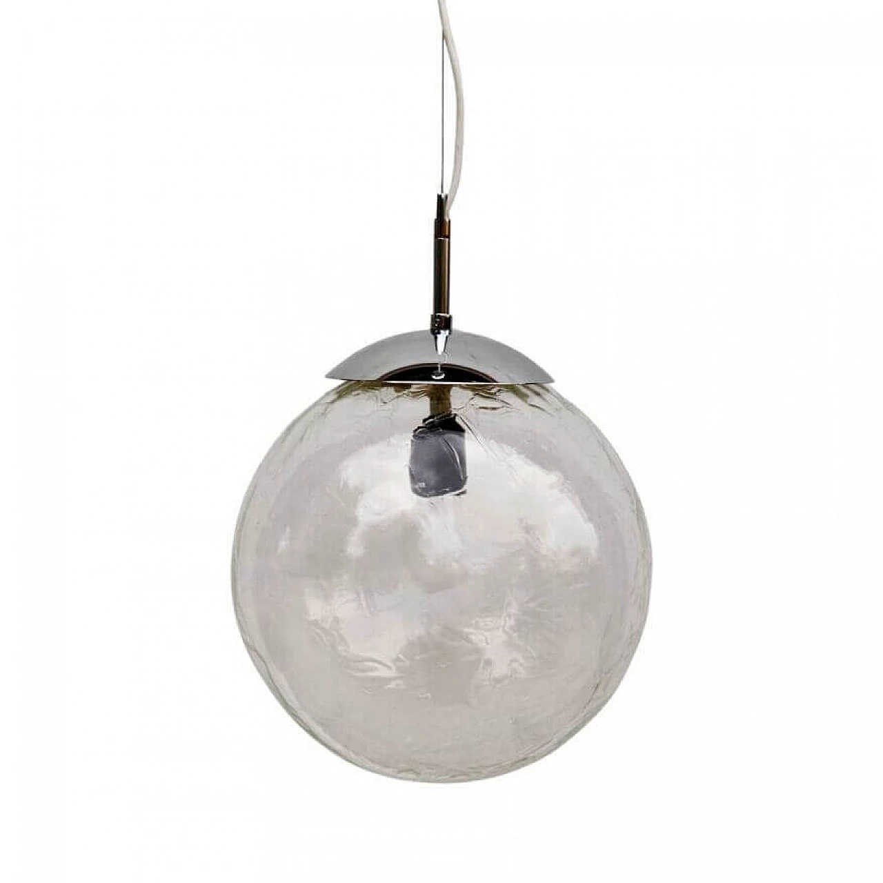 Polam Wrocław glass pendant lamp, 1970s 4