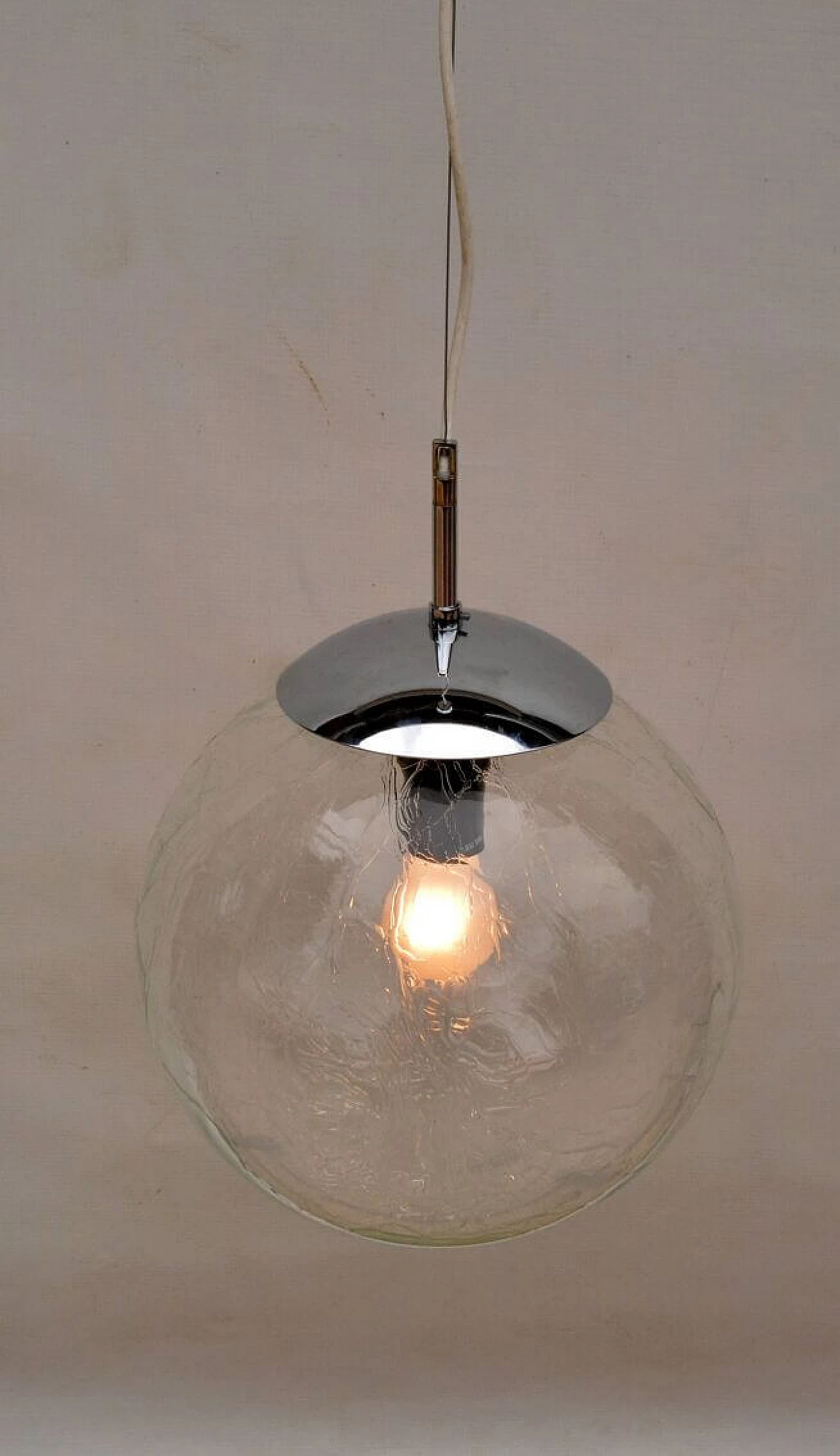 Polam Wrocław glass pendant lamp, 1970s 15