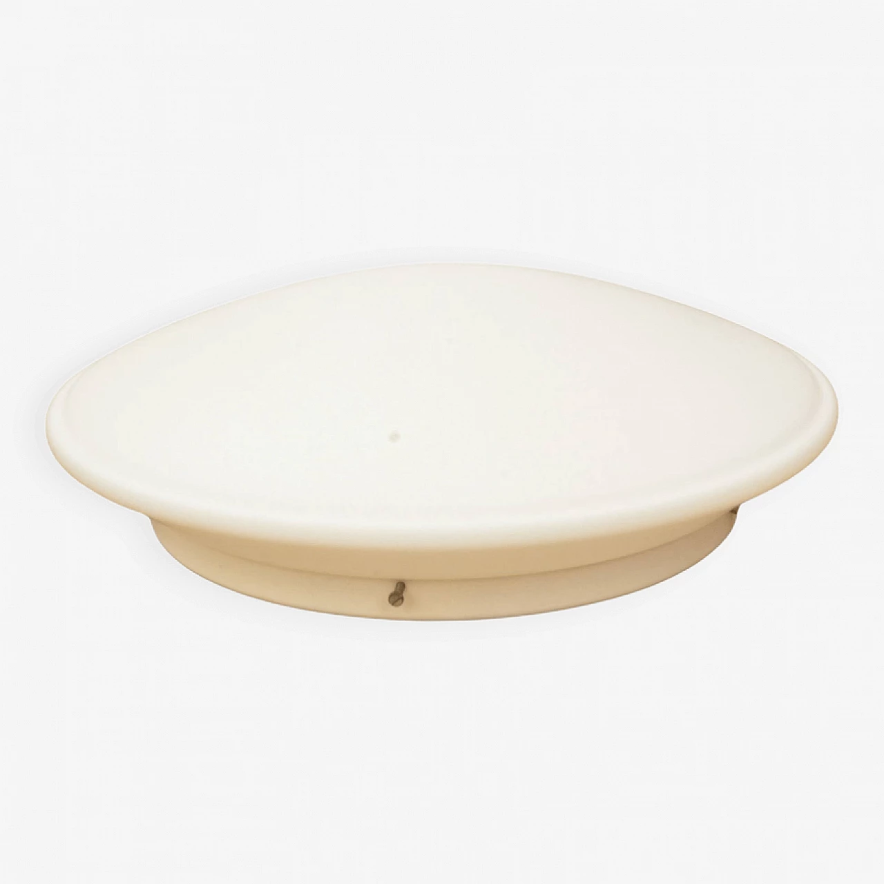 White glass ceiling lamp by Penko Pieńsk, 1970s 12