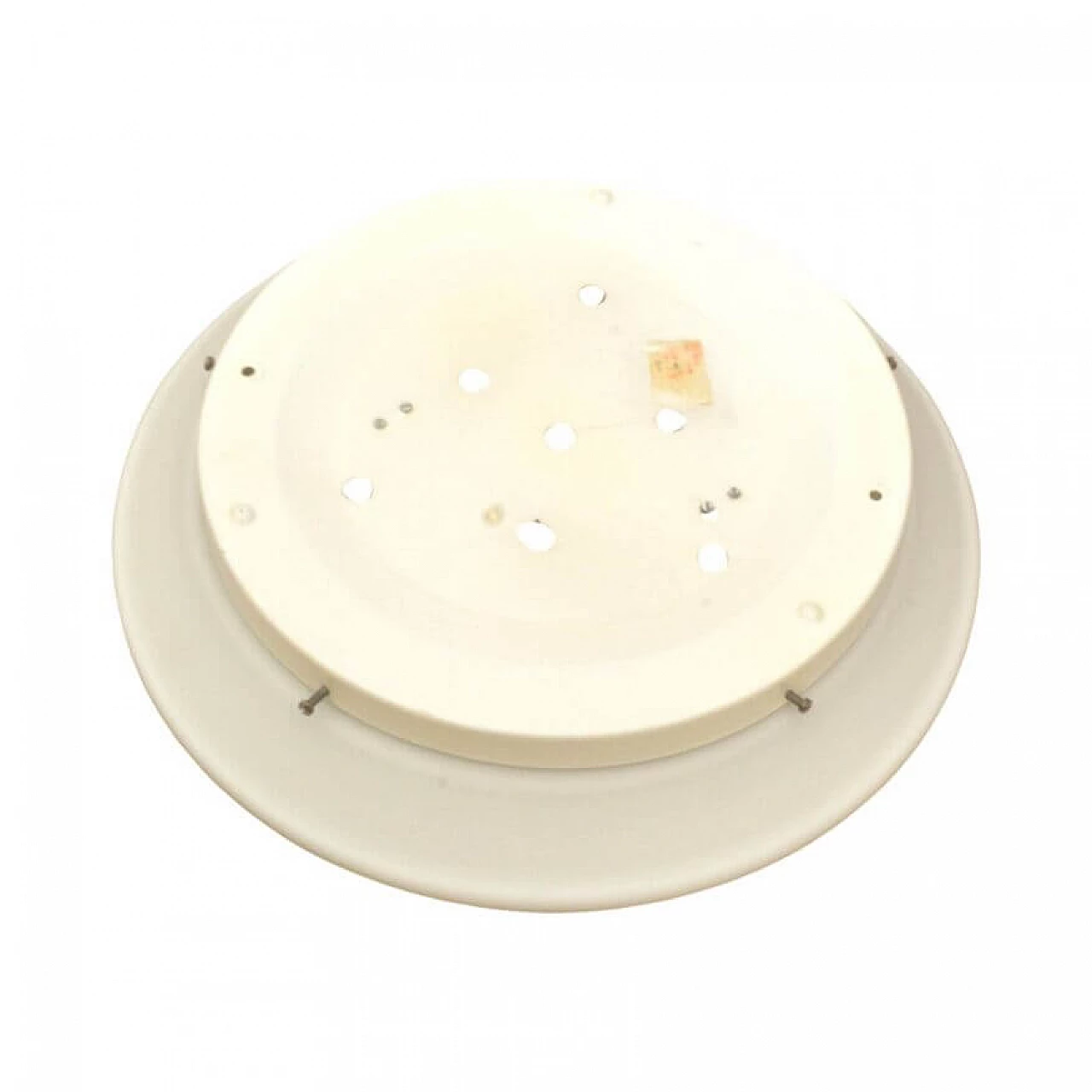 White glass ceiling lamp by Penko Pieńsk, 1970s 13