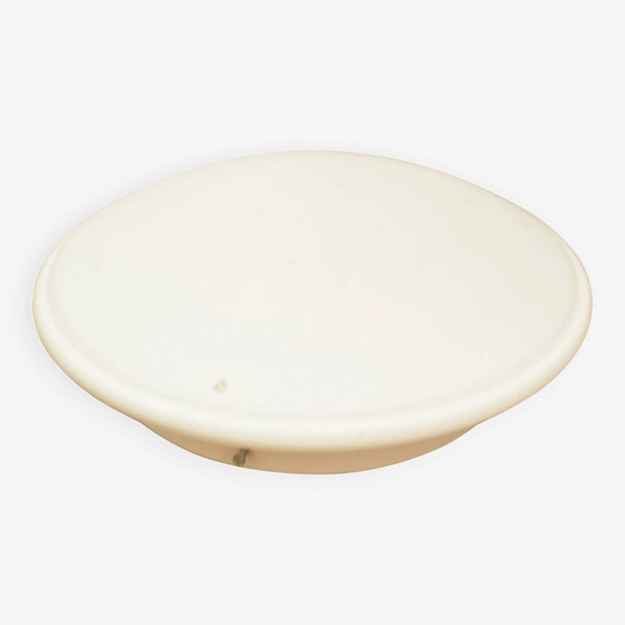 White glass ceiling lamp by Penko Pieńsk, 1970s 18