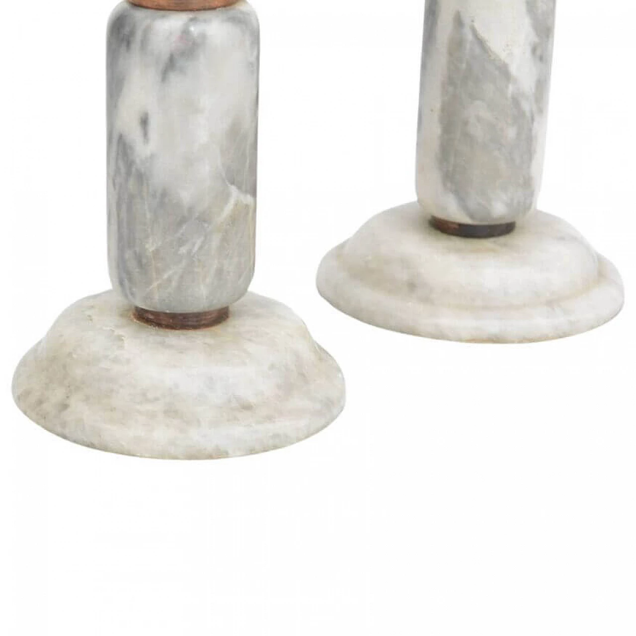 Coppia di candelieri in marmo in stile classico, anni '70 2
