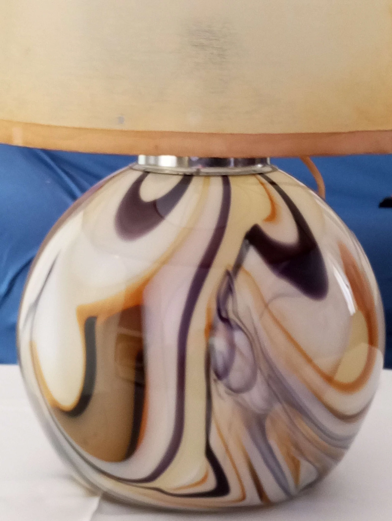 Lampada da tavolo in vetro di Murano, anni ‘70 5