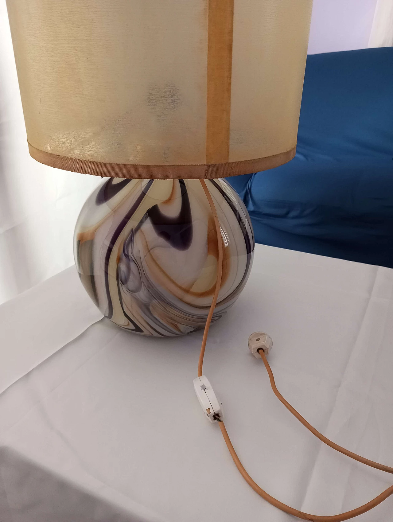 Lampada da tavolo in vetro di Murano, anni ‘70 9