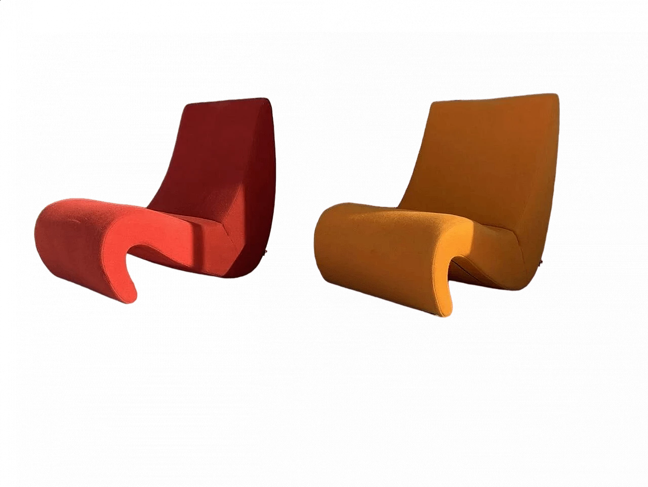 Pair of Amoebe armchairs by Verner Panton for Vitra 20