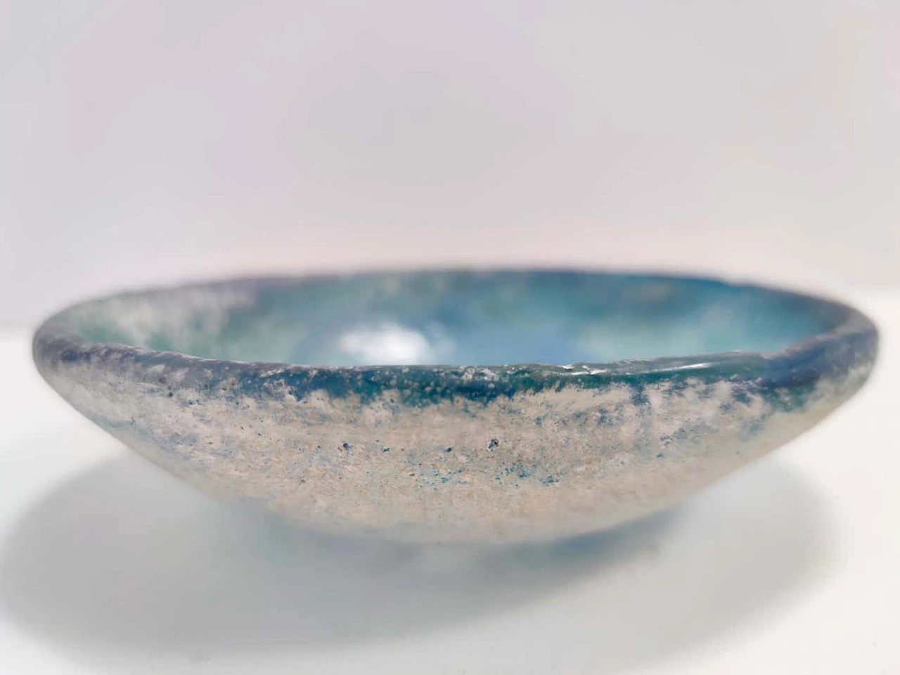 Blue Scavo glass ashtray by Gino Cenedese, 1960s 8