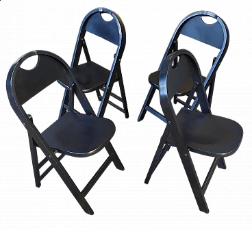 4 Tric chairs by Achille Castiglioni for BBB Bonacina, 1960s