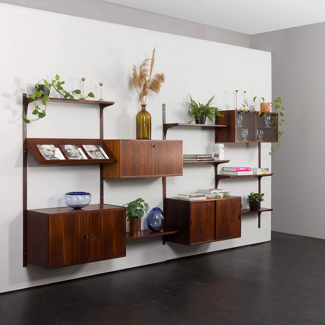 Four-bay rosewood bookcase by Rud Thygesen & Johnny Sorensen for Hansen & Guldborg, 1960s 2