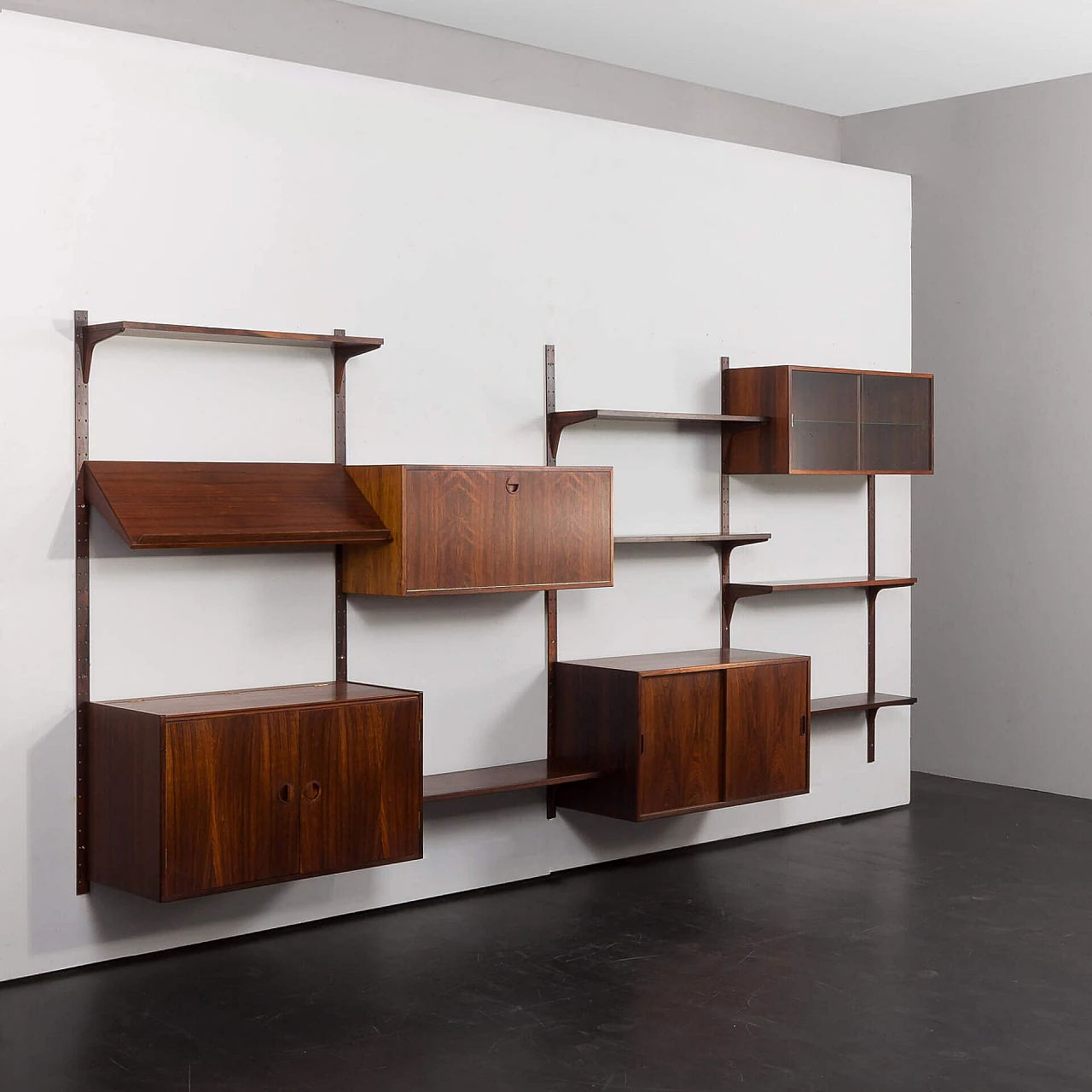 Four-bay rosewood bookcase by Rud Thygesen & Johnny Sorensen for Hansen & Guldborg, 1960s 3