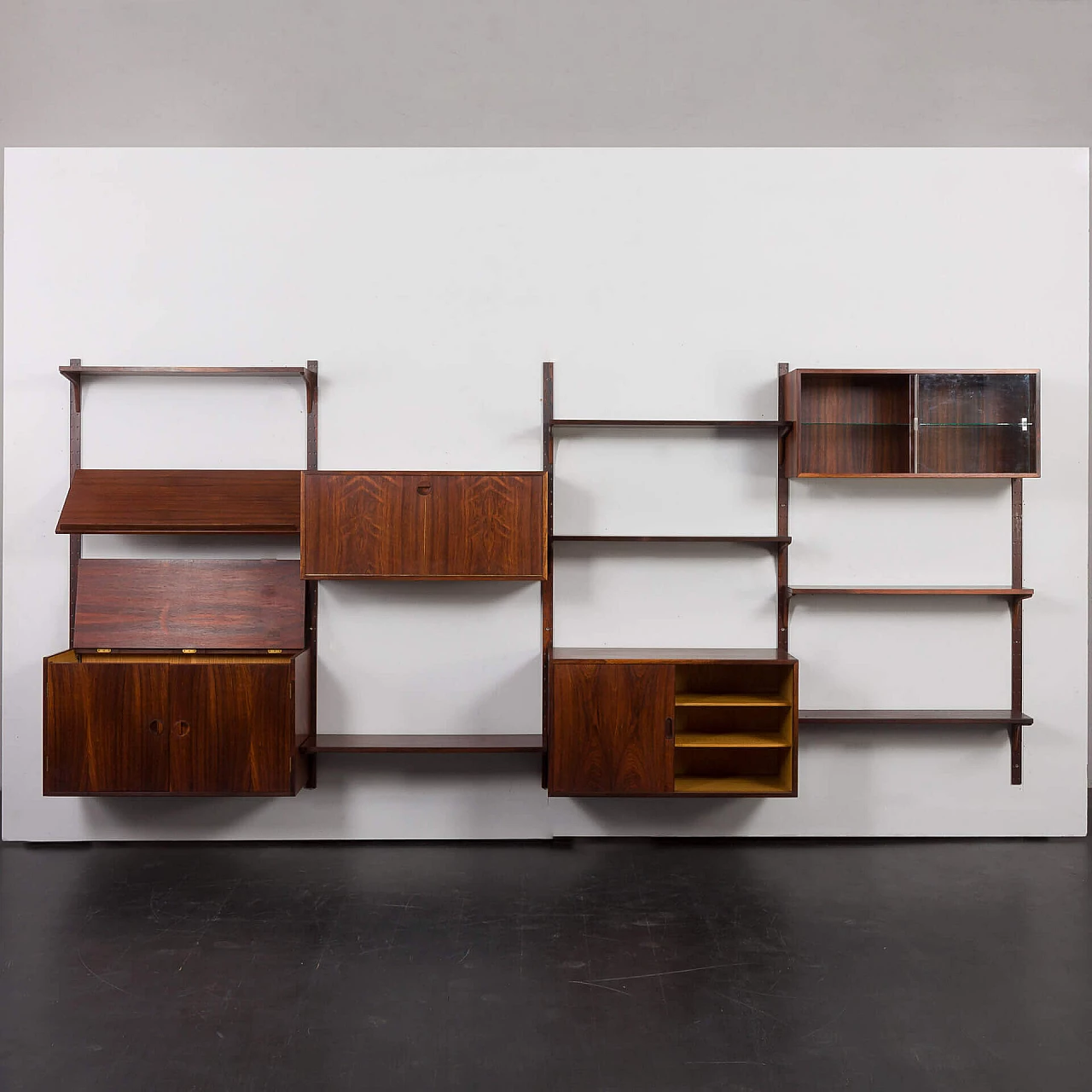 Four-bay rosewood bookcase by Rud Thygesen & Johnny Sorensen for Hansen & Guldborg, 1960s 6