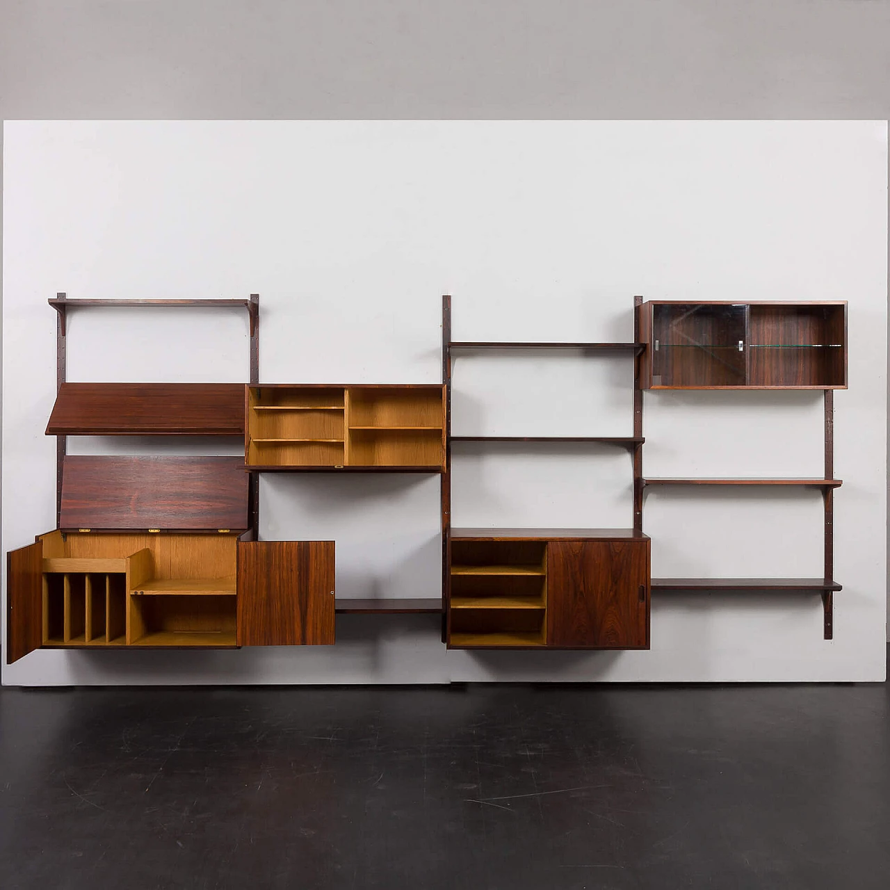 Four-bay rosewood bookcase by Rud Thygesen & Johnny Sorensen for Hansen & Guldborg, 1960s 7