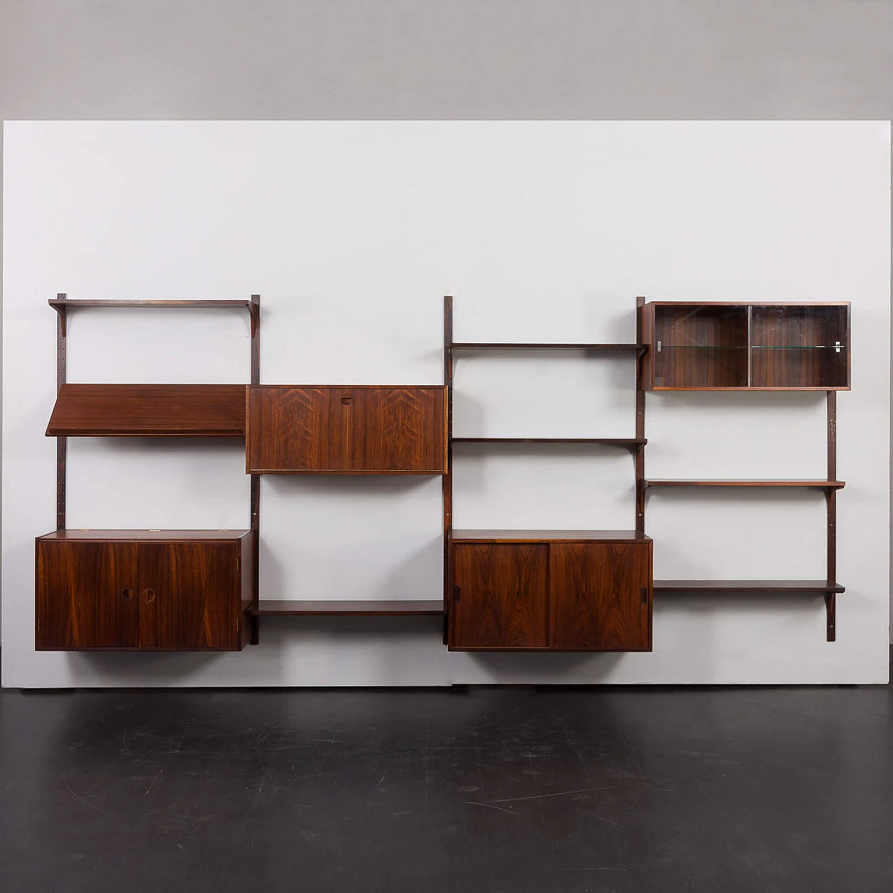 Four-bay rosewood bookcase by Rud Thygesen & Johnny Sorensen for Hansen & Guldborg, 1960s 8
