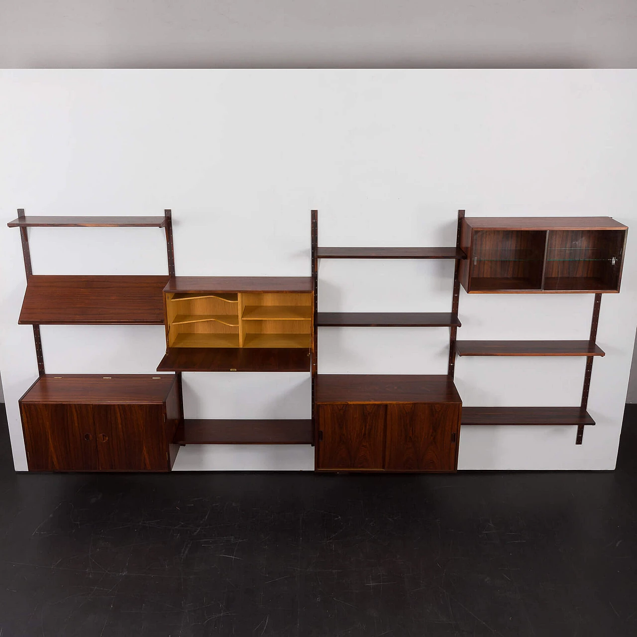 Four-bay rosewood bookcase by Rud Thygesen & Johnny Sorensen for Hansen & Guldborg, 1960s 9