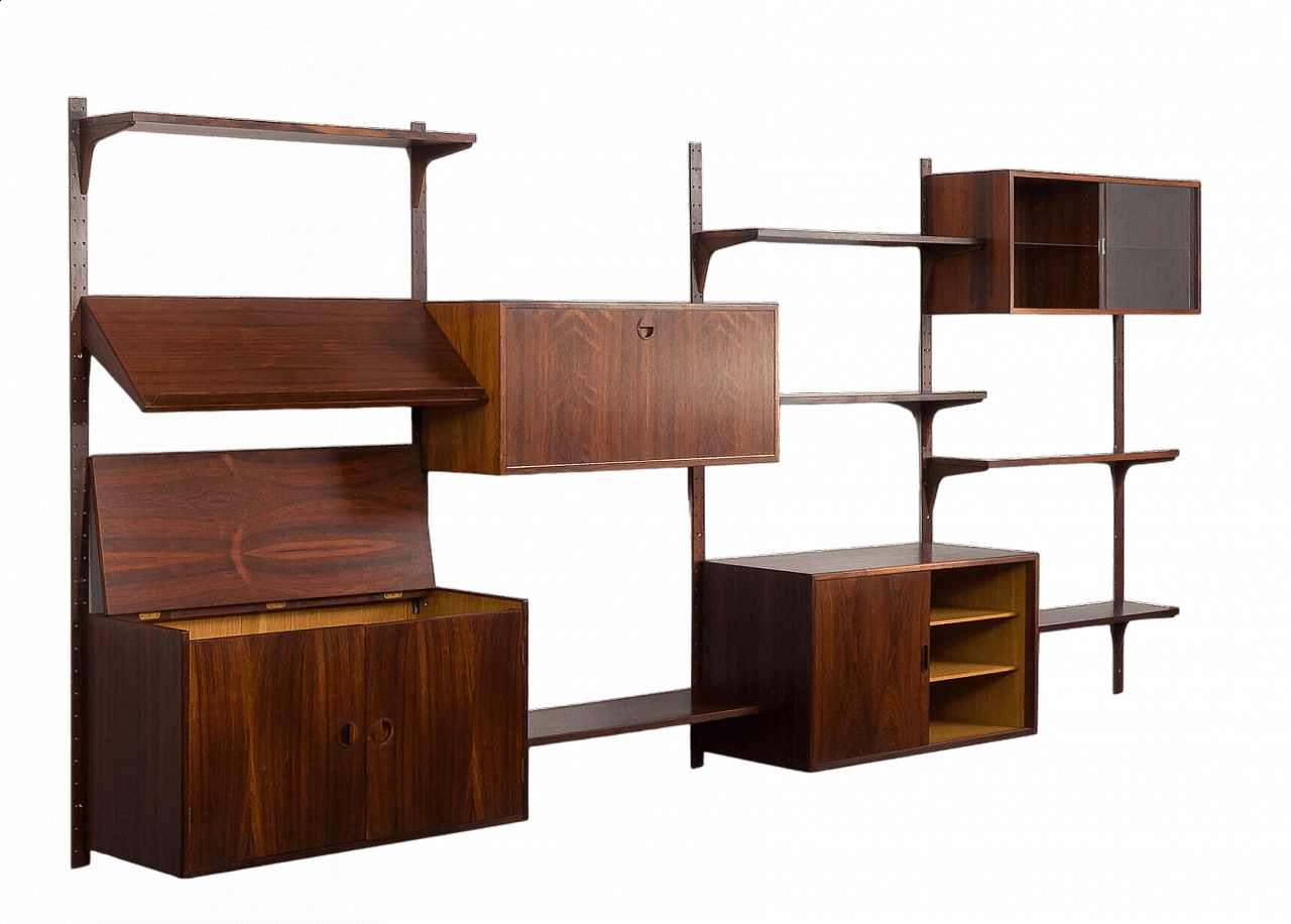 Four-bay rosewood bookcase by Rud Thygesen & Johnny Sorensen for Hansen & Guldborg, 1960s 33