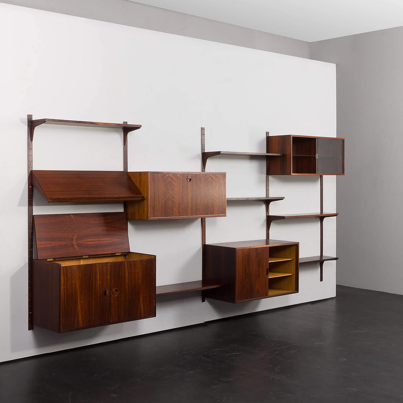 Four-bay rosewood bookcase by Rud Thygesen & Johnny Sorensen for Hansen & Guldborg, 1960s 35