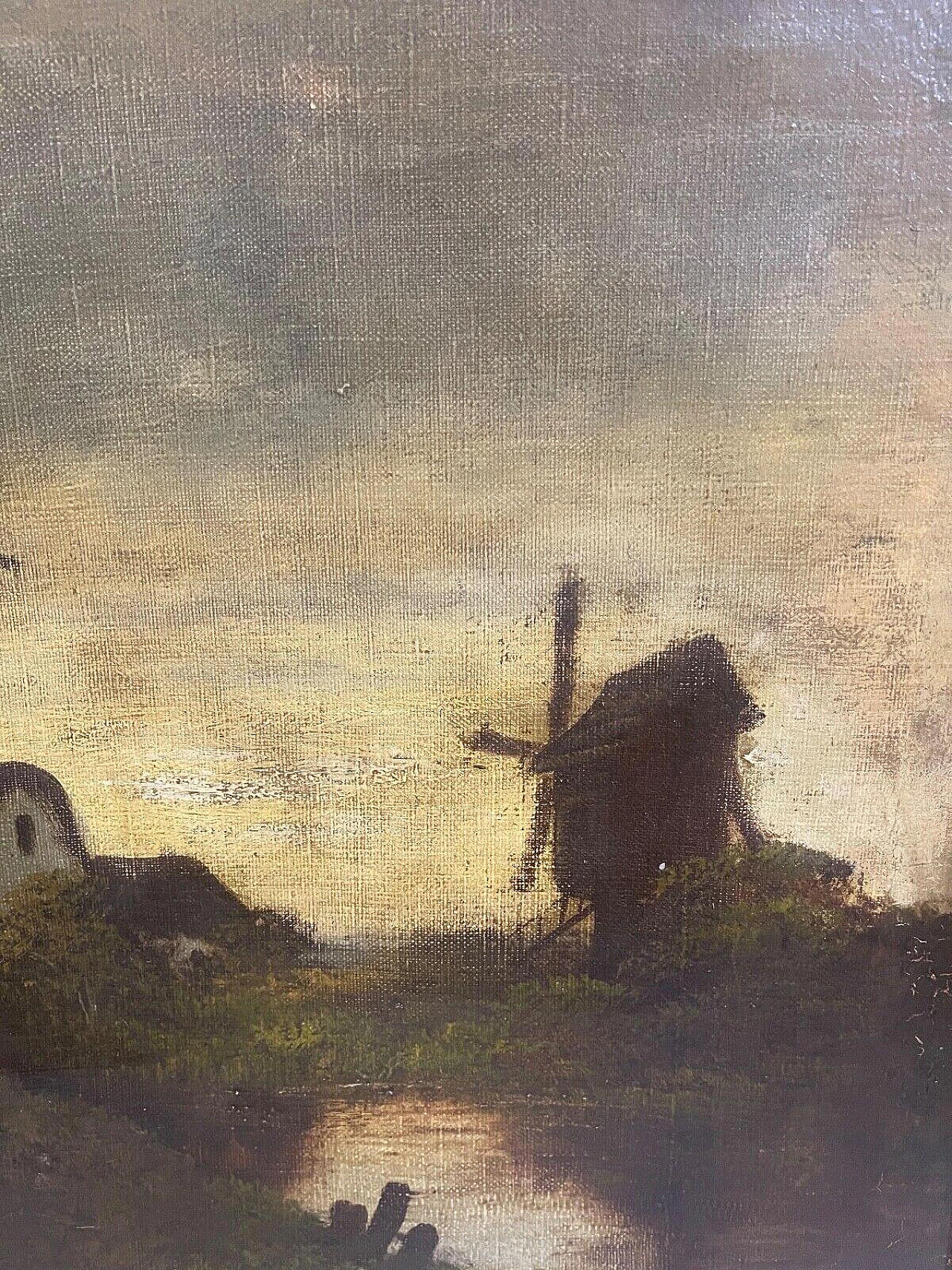 Flemish landscape, oil on canvas, 19th century 2