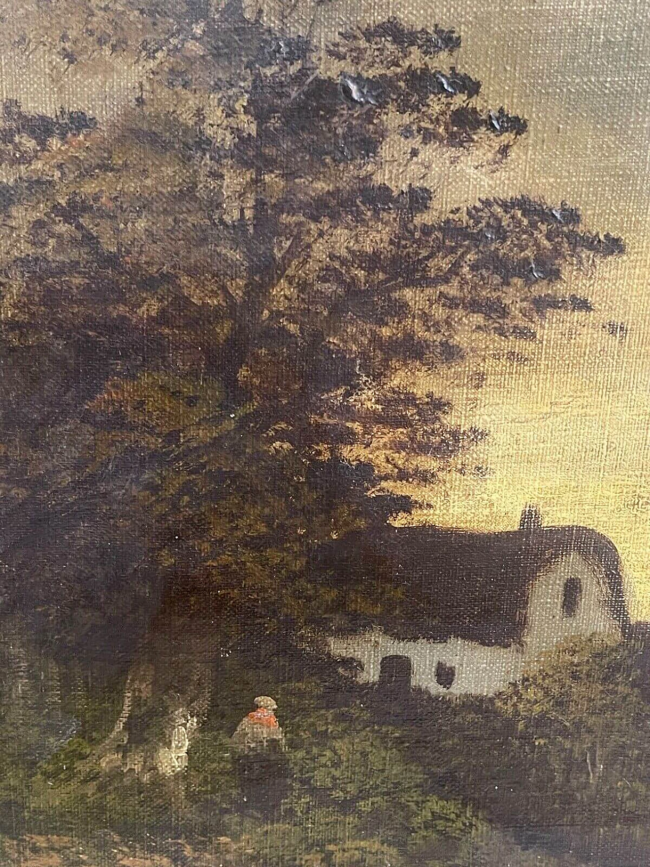 Flemish landscape, oil on canvas, 19th century 5