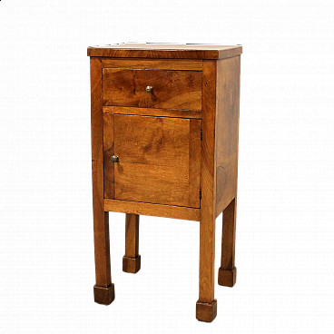 Empire walnut bedside table, early 19th century
