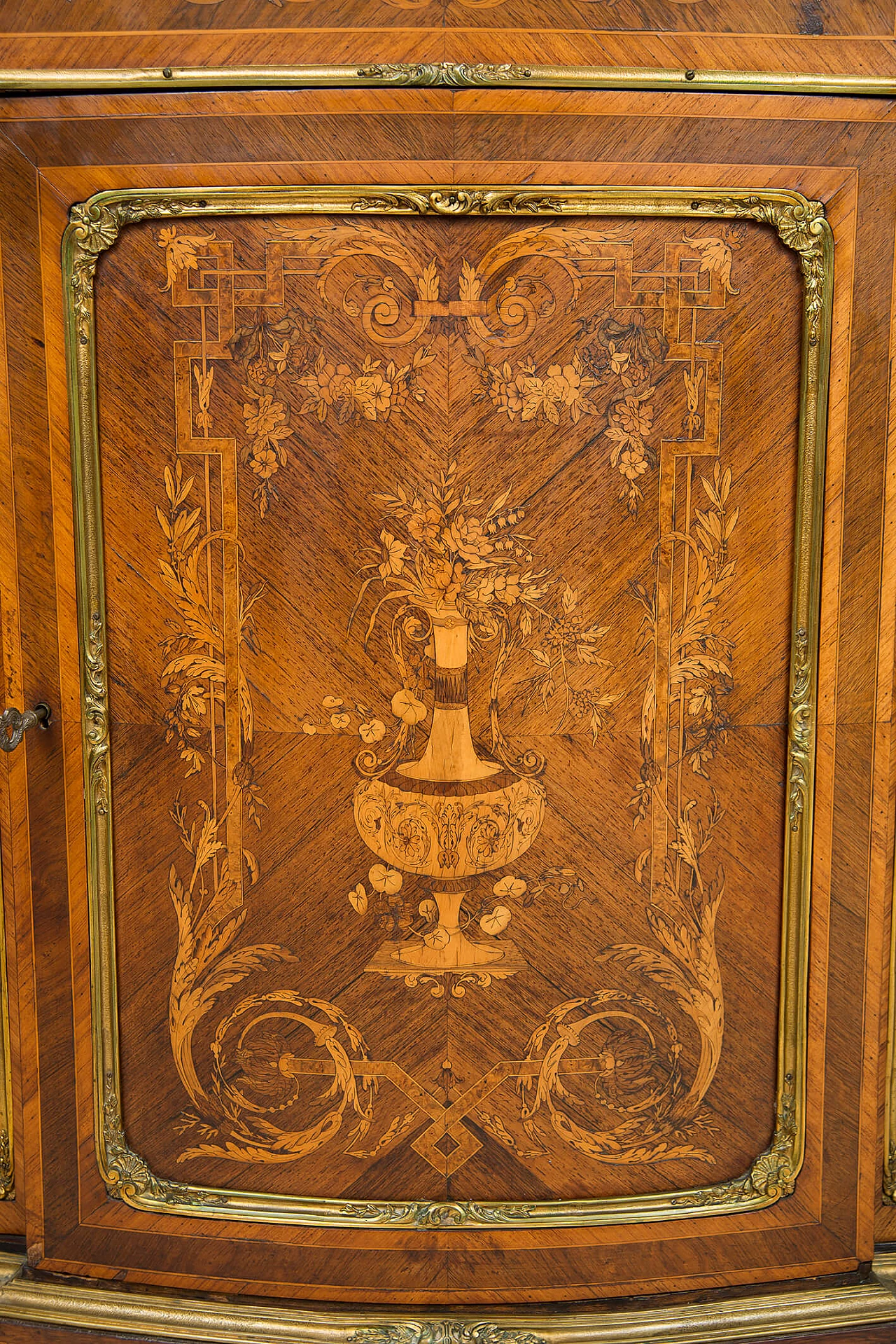 Credenza Napoleone III in legni esotici con innesti in bronzo dorato, '800 3