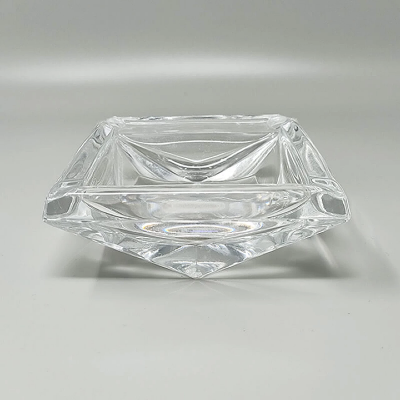 Crystal ashtray and table lighter by Cristal D'Arques, 1970s 7