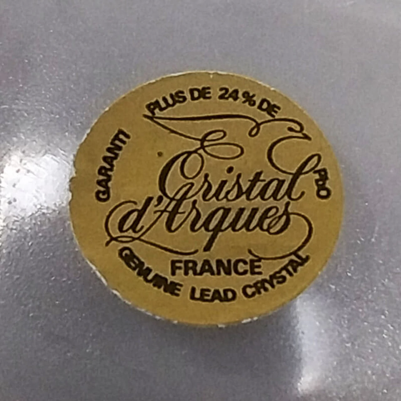 Crystal ashtray and table lighter by Cristal D'Arques, 1970s 8