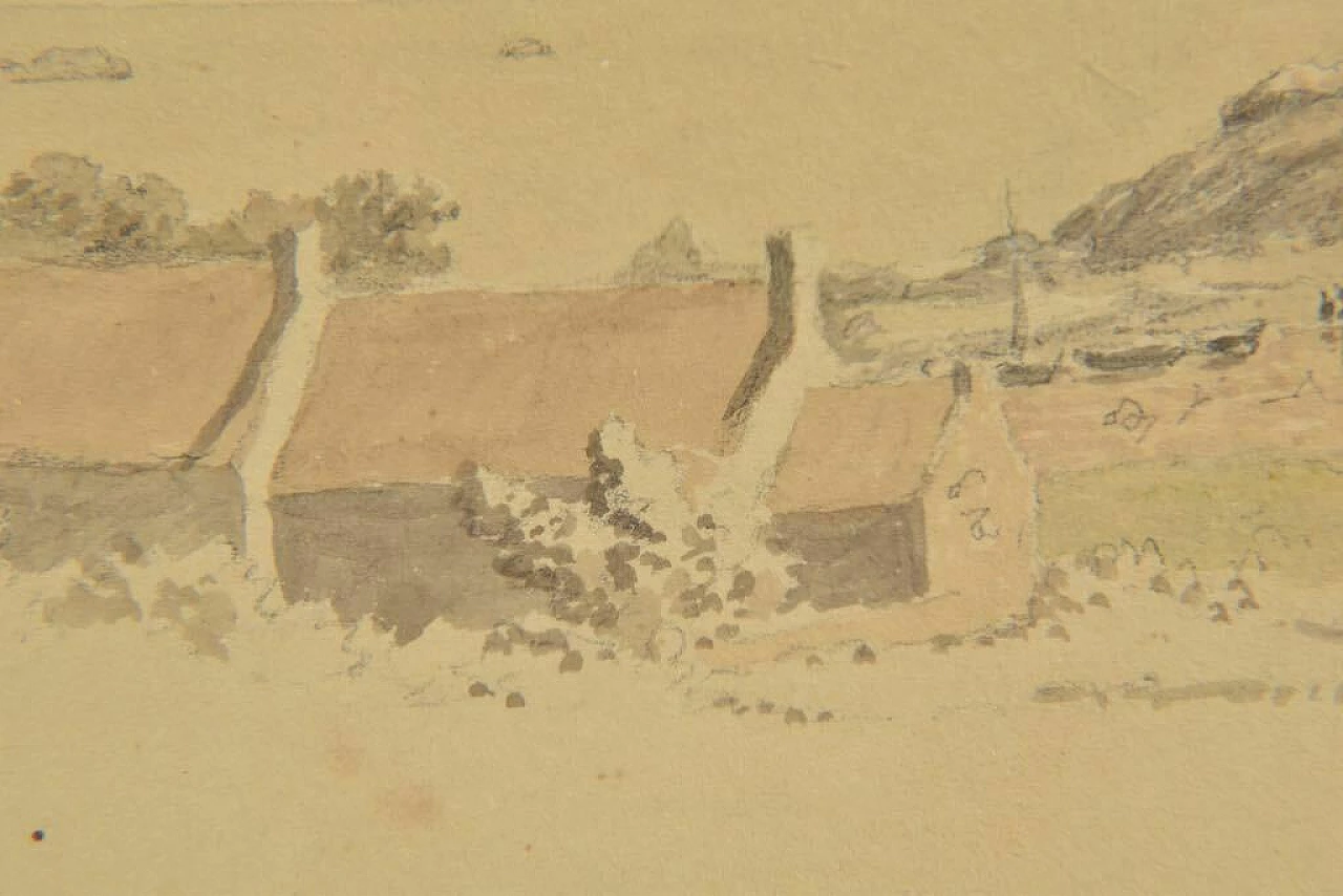 Watercolour on paper depicting St. Brelade's Bay Jersey Channel Islands, 19th century 3