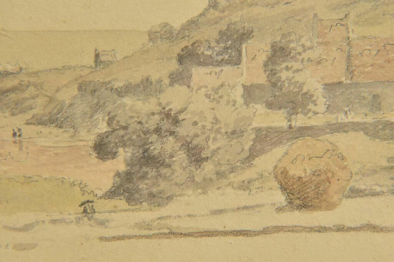 Watercolour on paper depicting St. Brelade's Bay Jersey Channel Islands, 19th century 4