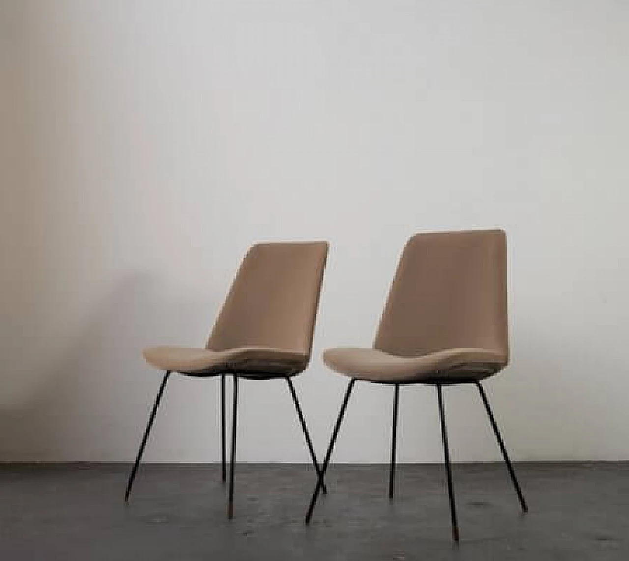Pair of DU22 chairs by Gastone Rinaldi for Rima, 1950s 1