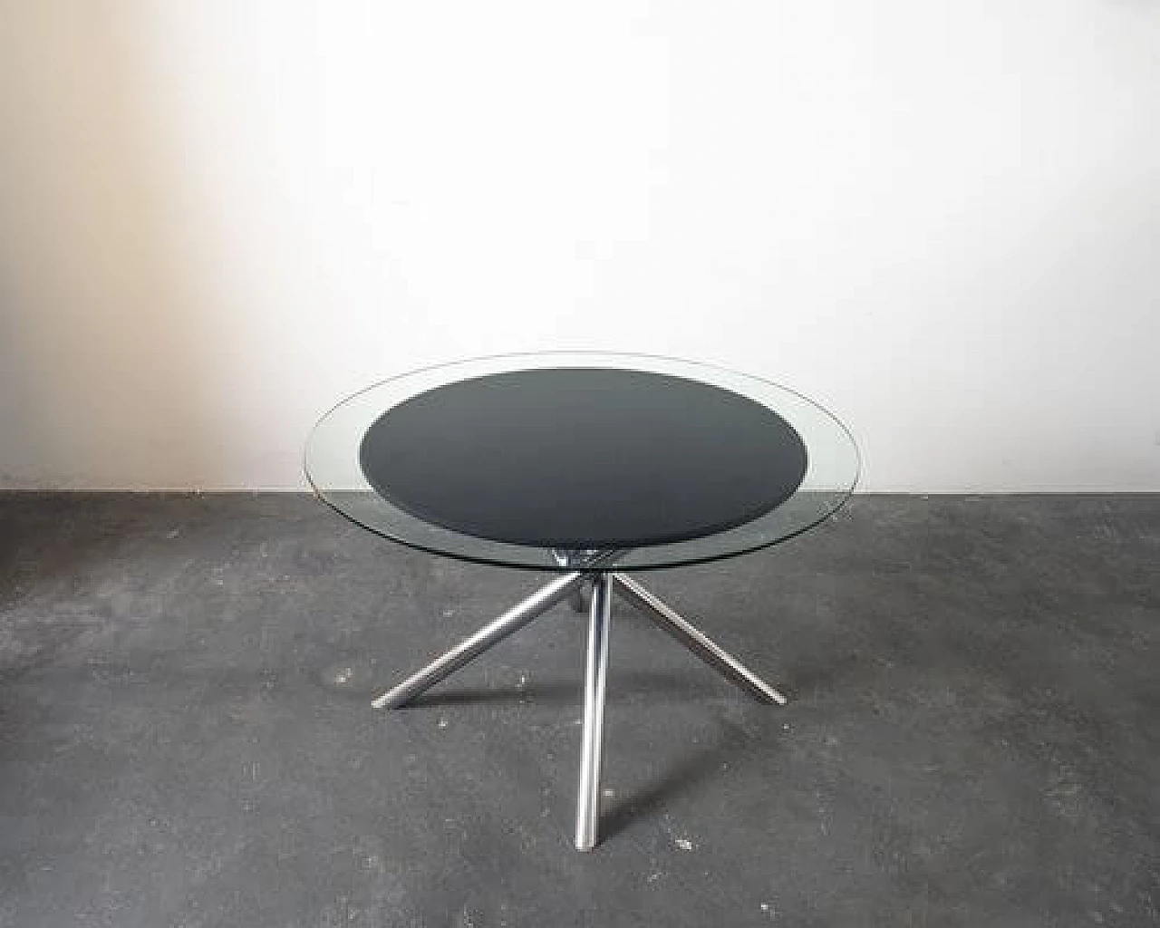 Knot table in steel and glass by Carlo Bartoli for Tisettanta, 1970s 1