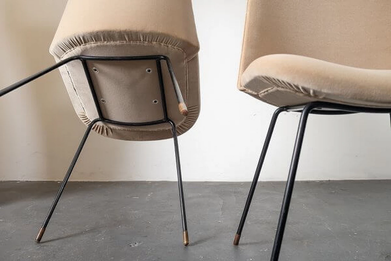 Coppia di sedie DU22 di Gastone Rinaldi per Rima, anni '50 6